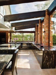 Gold & Black Kitchen
