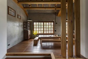 Unique Wood-Themed Residence