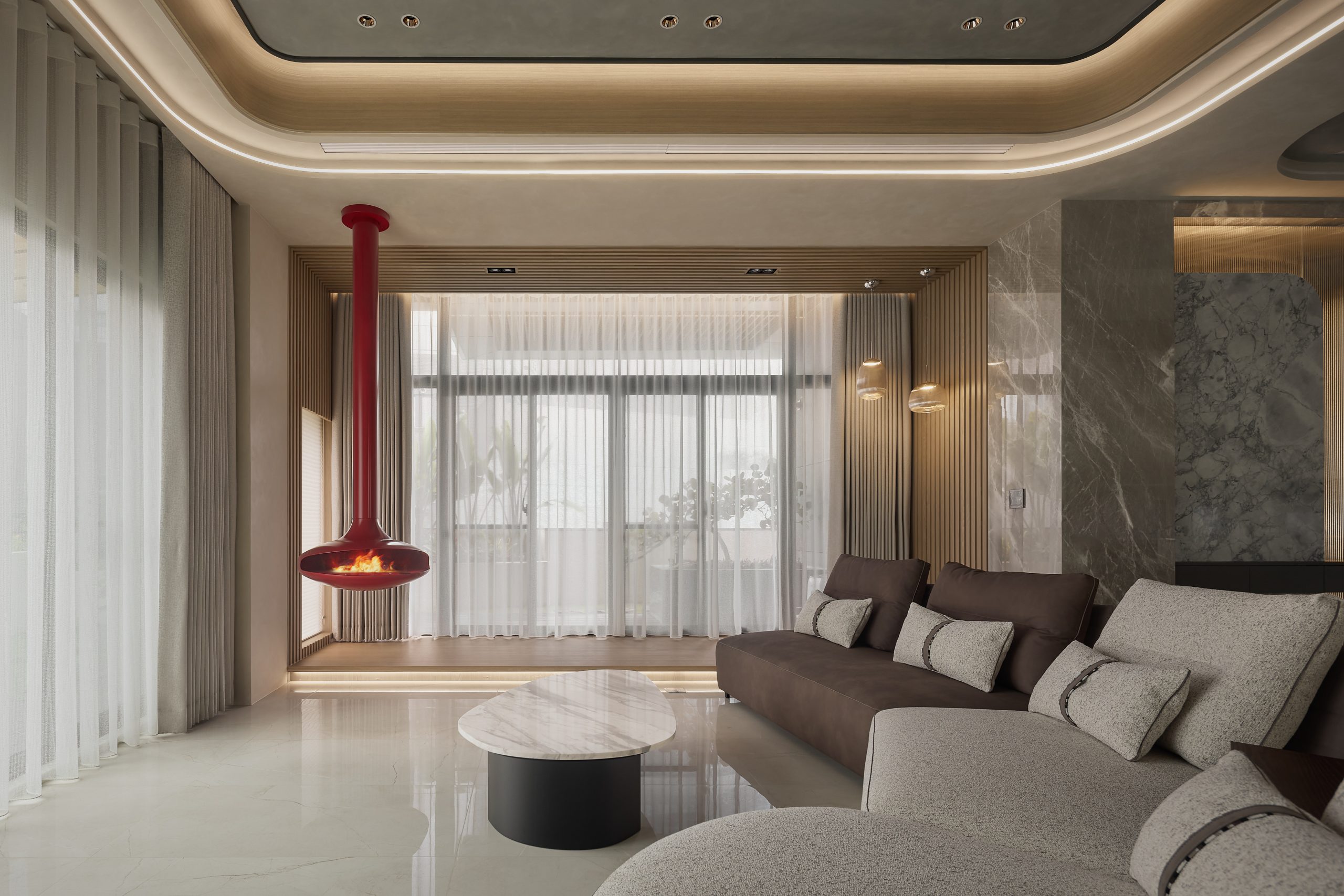Textural Sanctuary: A Contemporary Dwelling and Private Salo
