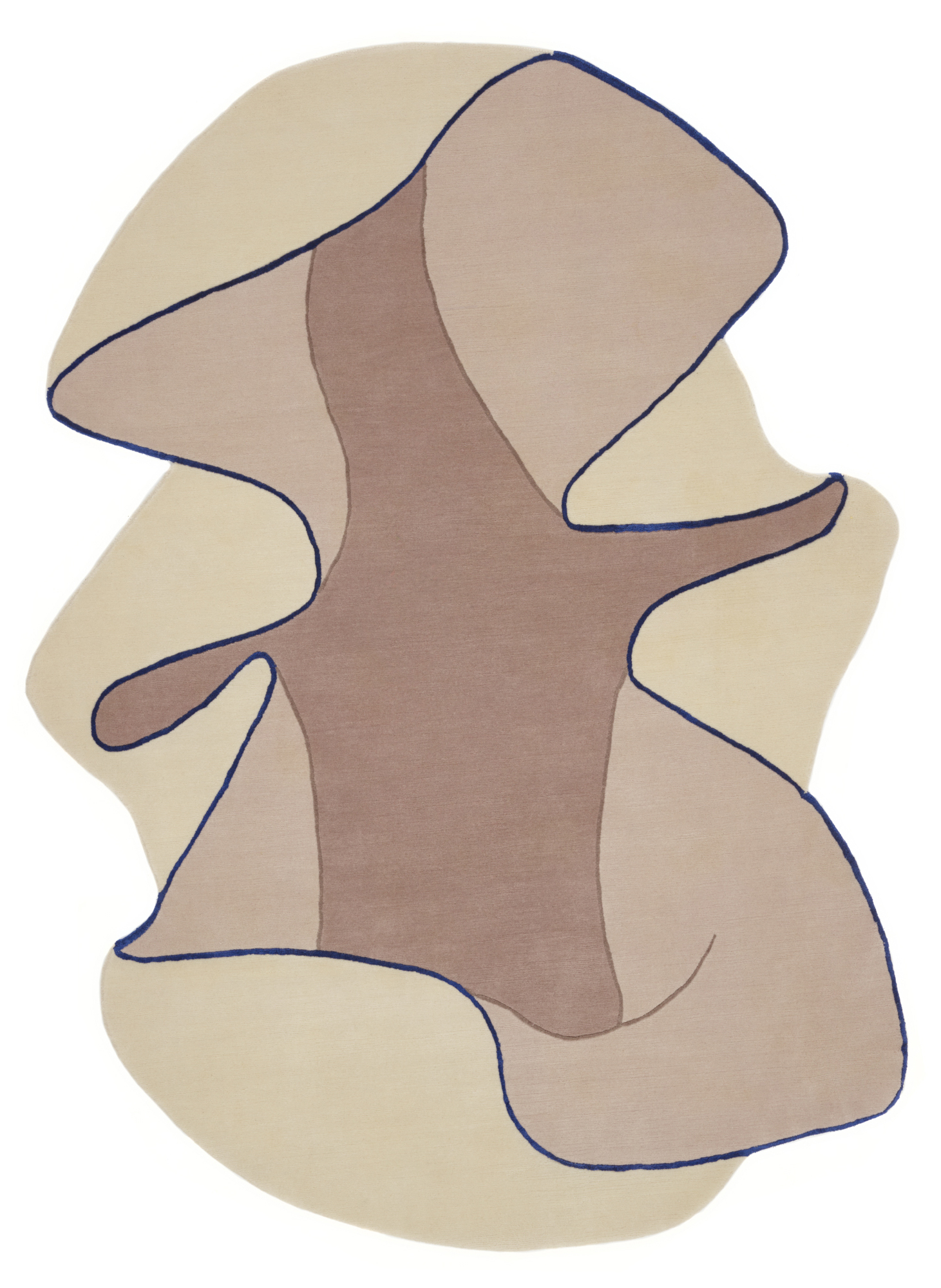 Deirdre Dyson POUCH hand knotted wool and silk rug